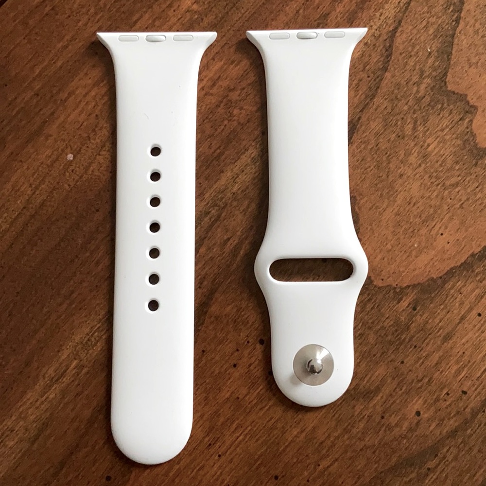 White Rubber Apple Watch Band